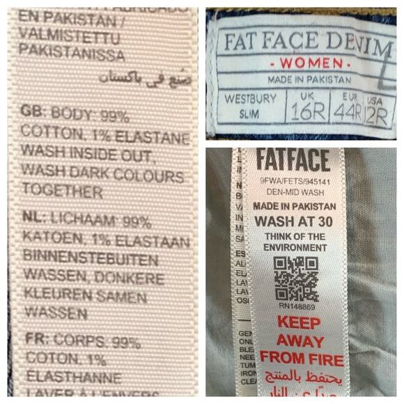 Fat Face Denim 10" Mid Rise Women's Jeans Blue Westbury Slim Light Blue Wash 12 - Picture 11 of 12